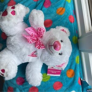 Gund White and Pink Teddy Bear Plush